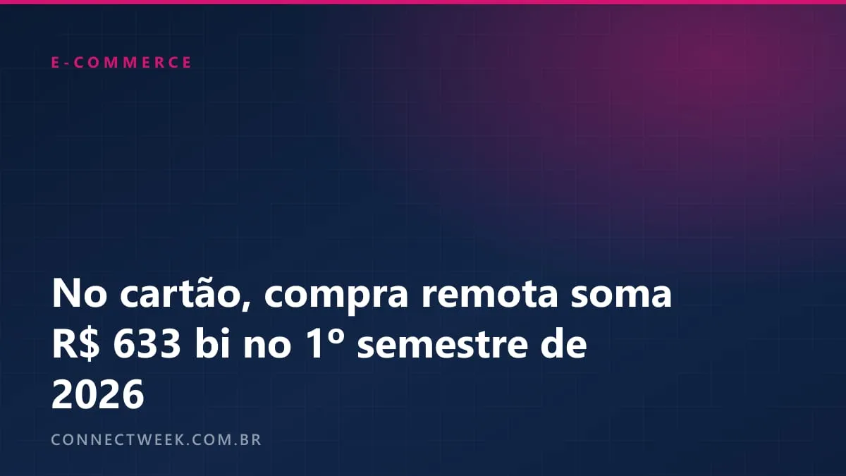 Compras não presenciais no cartão somam R$ 633 bilhões no 1º semestre de 2026, alta de 18%, diz a Abecs