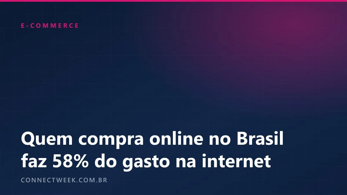 No Brasil, 58% dos gastos de quem compra online passam pela internet; só a China tem mais