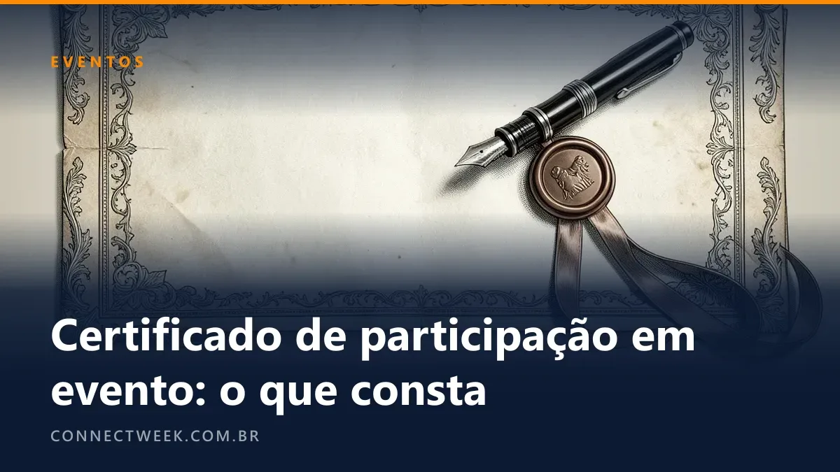 Certificado ornamentado em branco com selo de cera e caneta-tinteiro