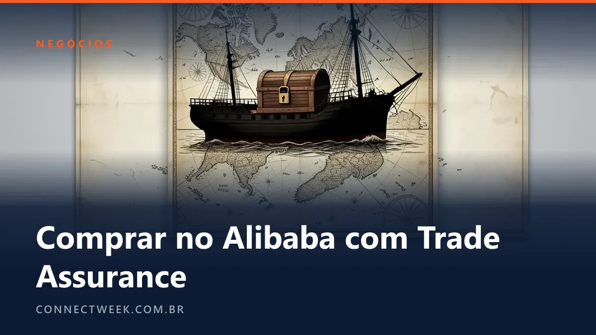 Mapa antigo com navio de carga levando um baú trancado
