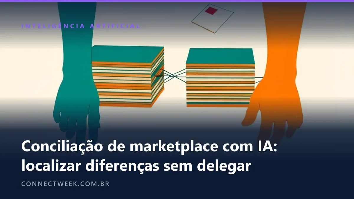 Serigrafia em verde-azulado, laranja e branco: duas pilhas de recibos ligadas por linhas e um recibo solto com marca vermelha