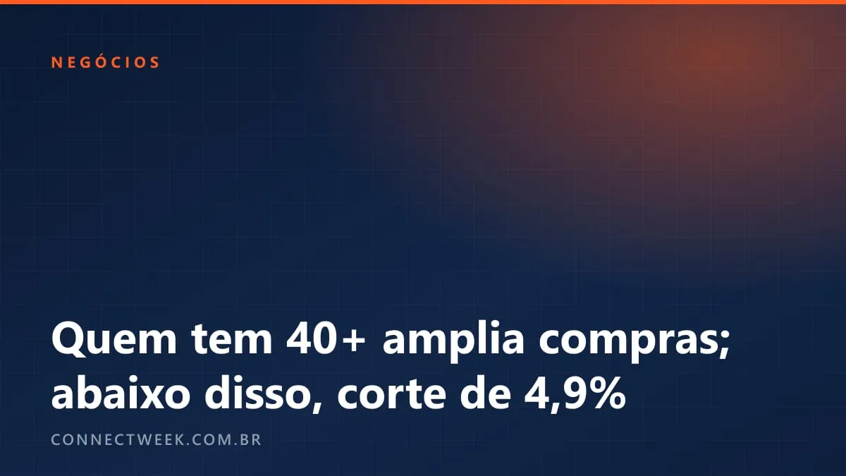 Quem tem 40 anos ou mais comprou 5,3% mais unidades no 2º trimestre de 2026; os mais jovens, 4,9% menos