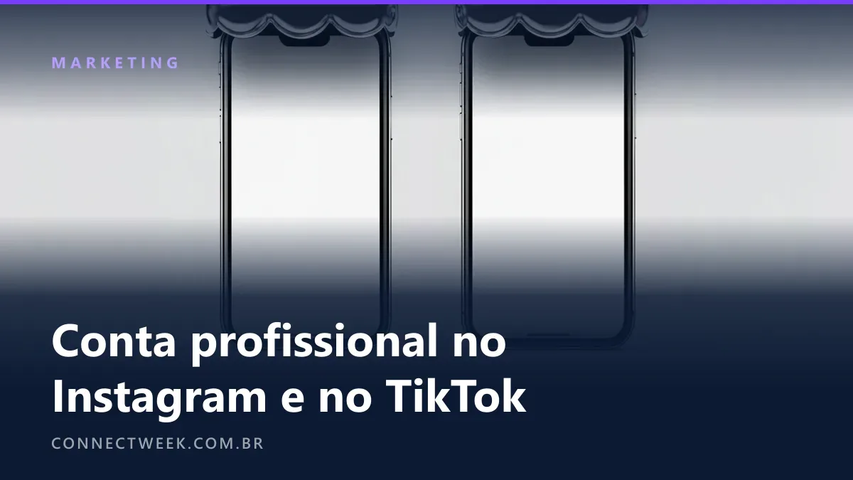 Dois celulares cromados com grades de perfil e toldo de loja