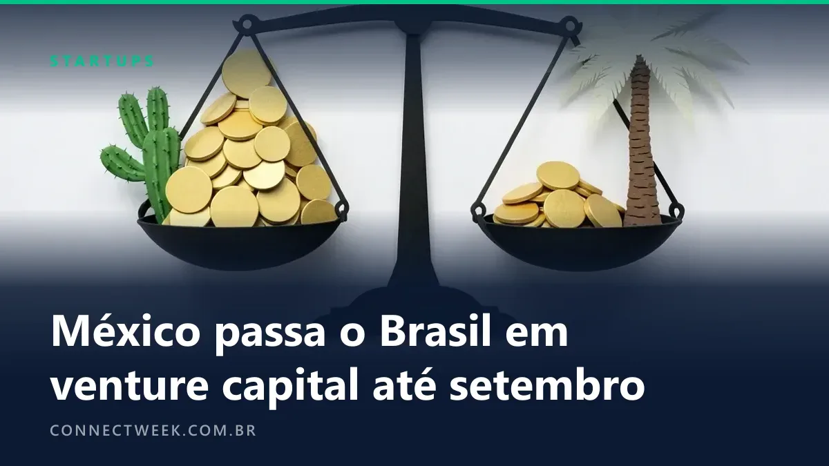 Balança com mais discos dourados do lado do cacto que do lado da palmeira