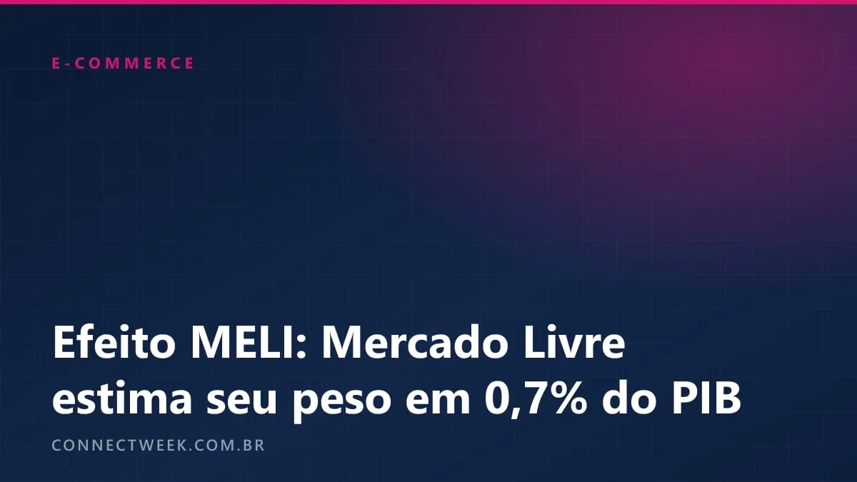Relatório do próprio Mercado Livre estima em 0,7% do PIB o peso do seu ecossistema na economia brasileira