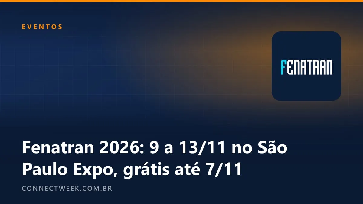 Fenatran 2026 vai de 9 a 13 de novembro, em São Paulo, com espaço para intralogística e entrega urbana