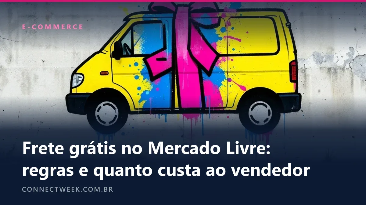 Mural de grafite num muro de concreto com uma van de entrega amarrada por um laço de presente