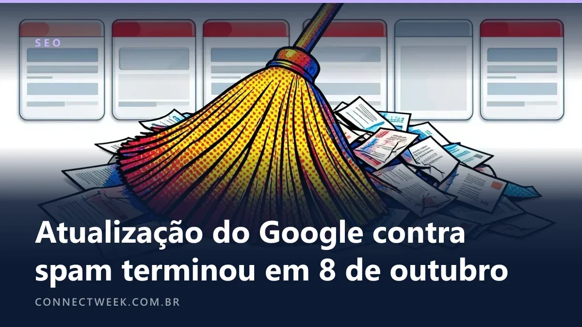Vassoura varrendo envelopes amassados para fora de uma fila de páginas