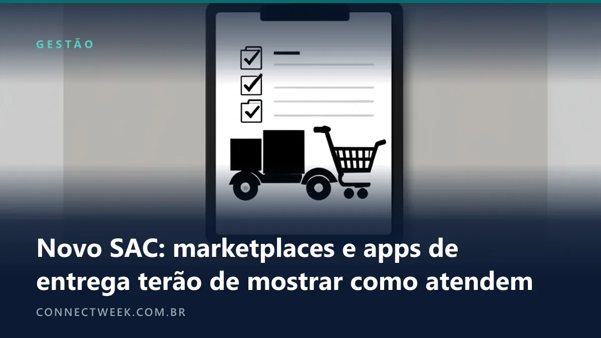Fone de atendimento, baú de entrega e carrinho sobre uma prancheta de checklist
