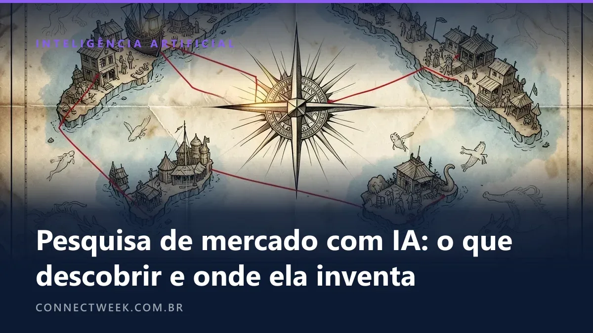 Pesquisa de mercado com IA na pequena empresa: o que dá para descobrir, onde a IA inventa e como conferir
