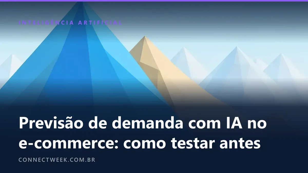 Paisagem low poly de montanhas facetadas que ficam nítidas à esquerda e se apagam em neblina à direita