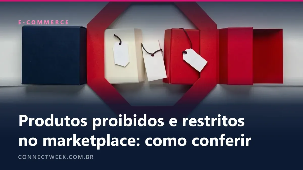 Arte em papel recortado com caixas passando por um portão vermelho octogonal e algumas paradas, em azul-marinho, creme e vermelho