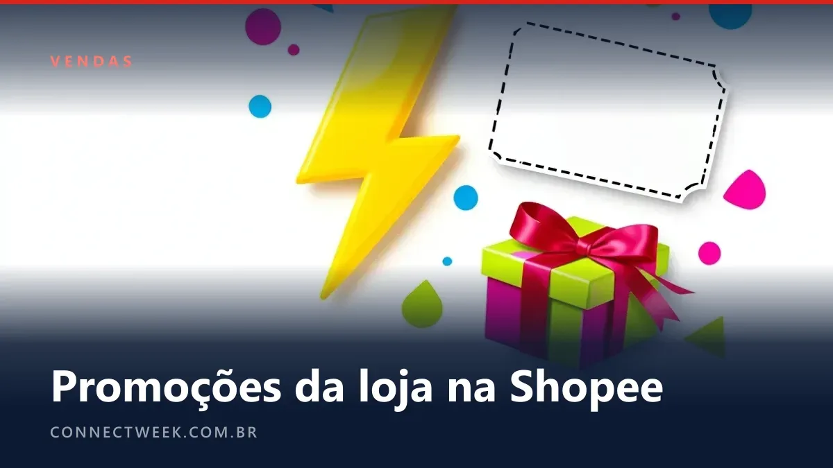 Raio, cupom tracejado e caixas amarradas com fita em design Memphis