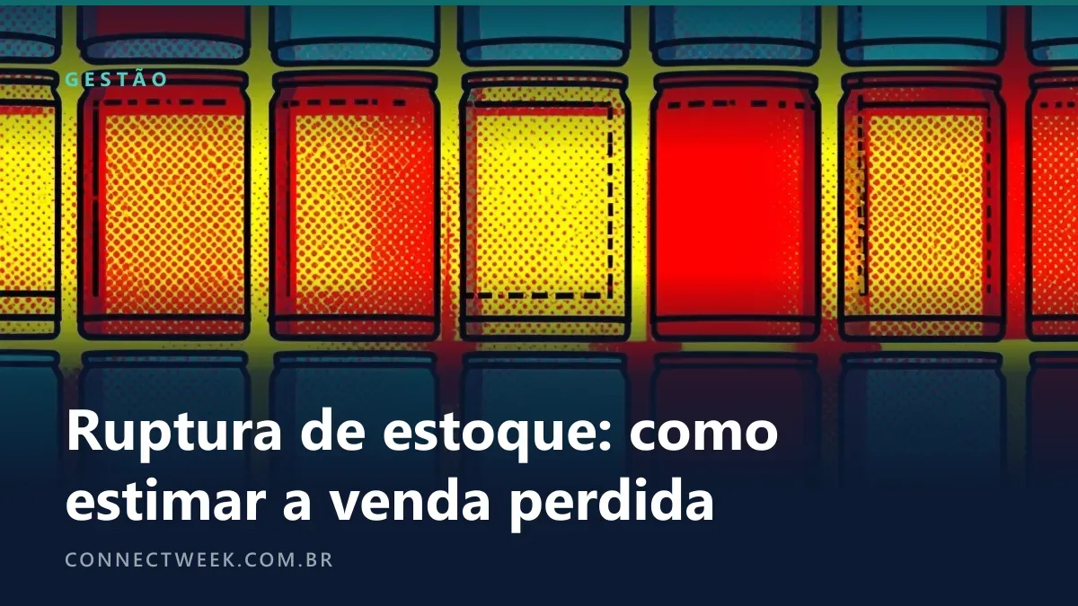 Arte pop de fileiras de potes coloridos numa prateleira, com contornos tracejados onde faltam alguns