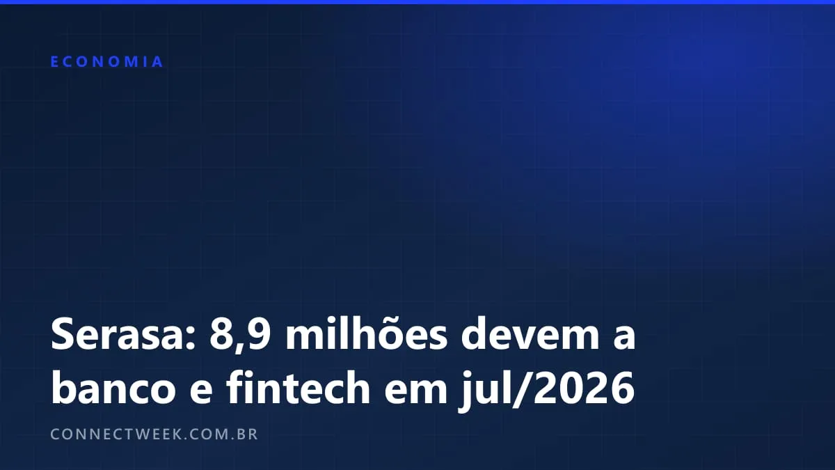 Serasa: 8,92 milhões estavam negativados em banco e em fintech ao mesmo tempo em julho de 2026