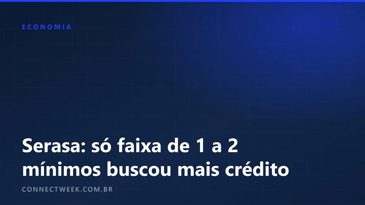 Só a faixa de 1 a 2 salários mínimos procurou mais crédito em agosto de 2026, mostra índice da Serasa