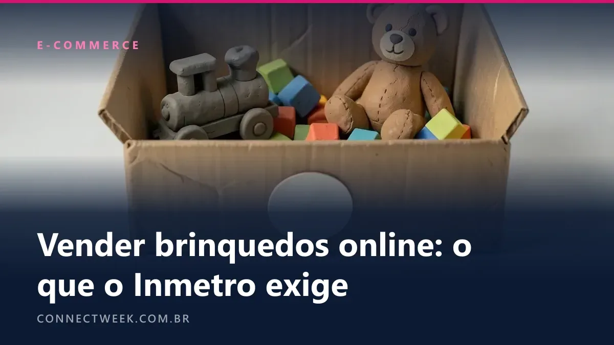 Trem, ursinho e blocos de montar em massinha dentro de uma caixa com selo redondo