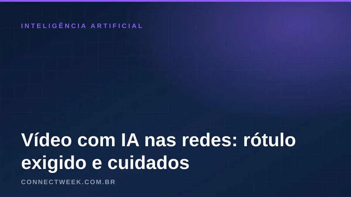 Vídeo curto feito com IA: o rótulo que Instagram, TikTok e YouTube exigem e os cuidados com rosto e voz
