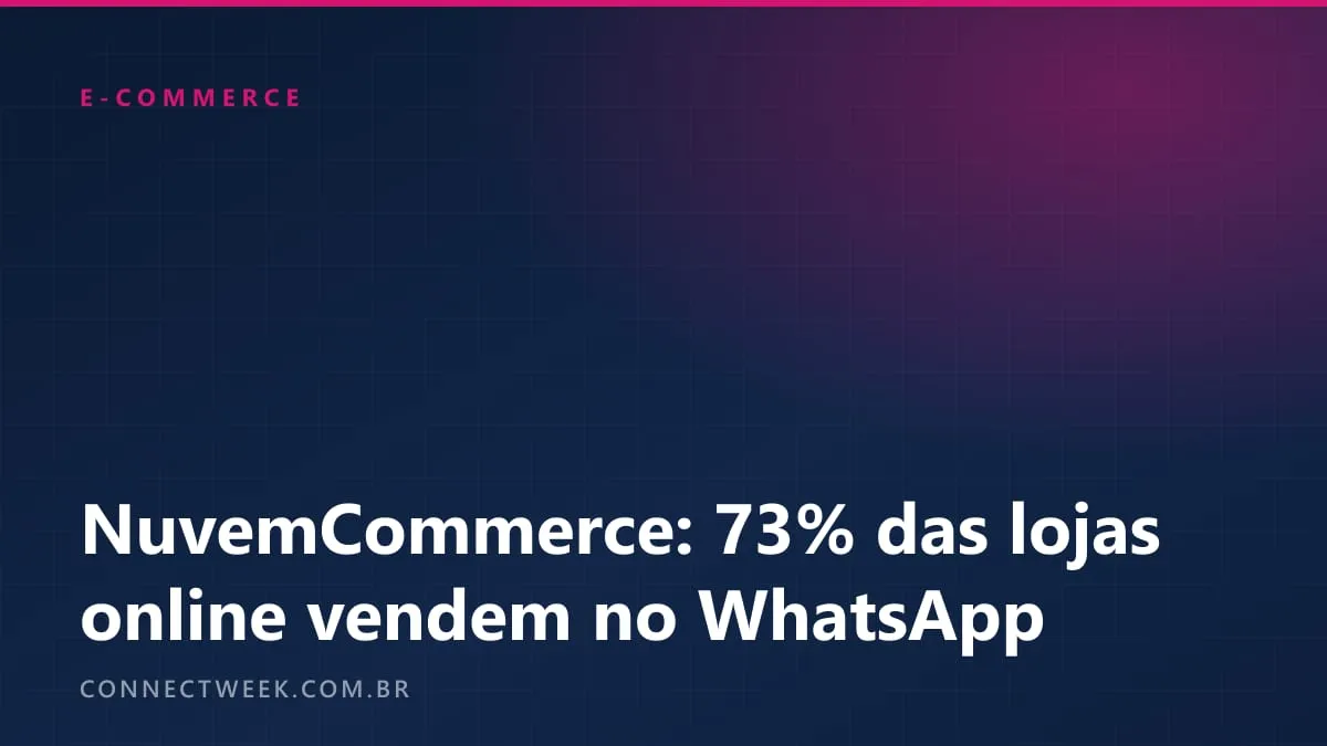 NuvemCommerce 2026: 73% dos lojistas ouvidos vendem pelo WhatsApp, e o abandono de carrinho vai de 77% a 80%
