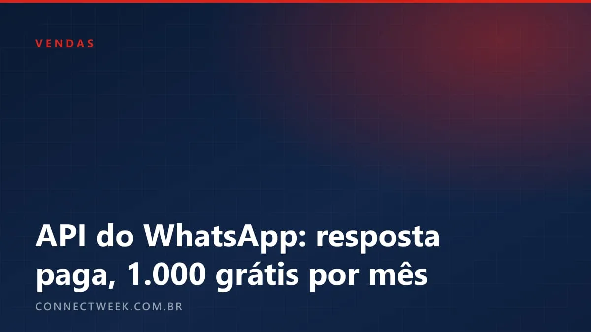 Resposta na API do WhatsApp voltou a ser paga em 1º de outubro; 1.000 por mês seguem grátis por número