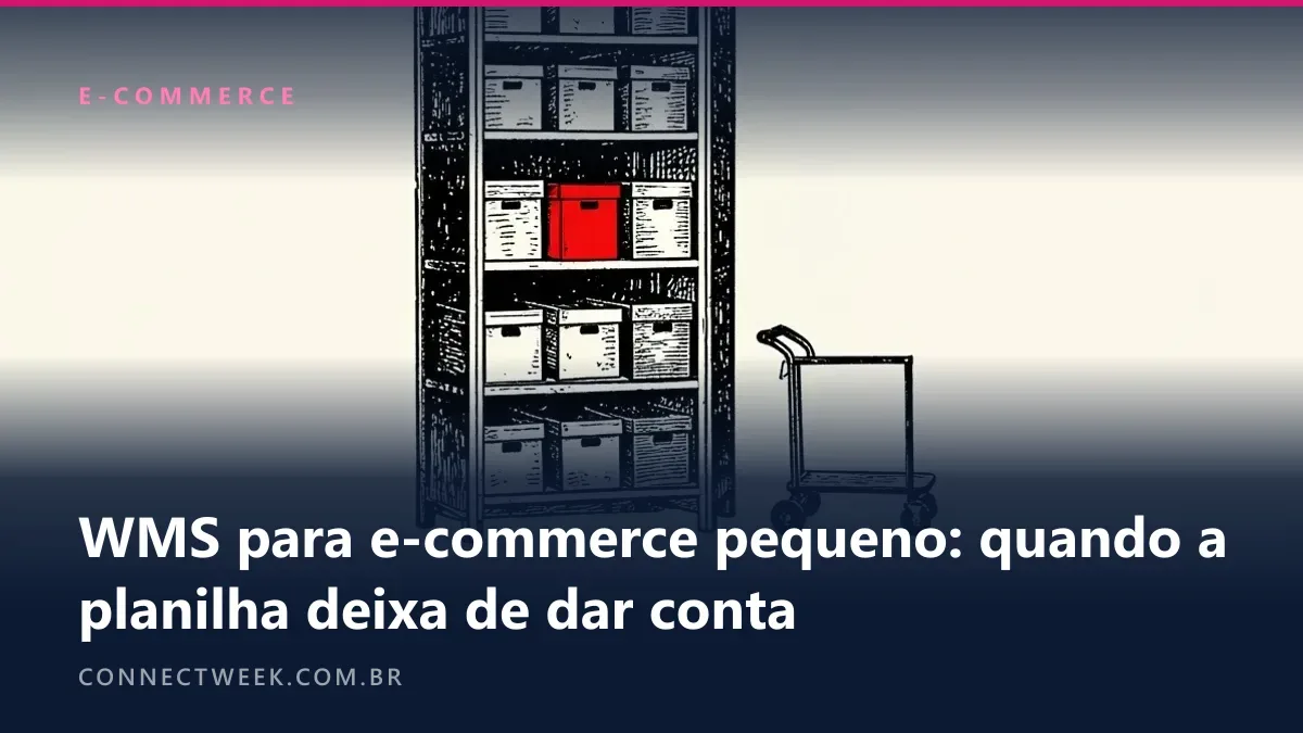 Linogravura em preto com acento vermelho: estante de compartimentos com caixas, um deles destacado em vermelho