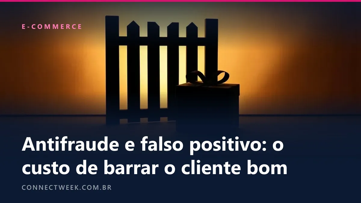 Teatro de sombras com a silhueta de uma cerca e, diante dela, um pacote de presente com laço