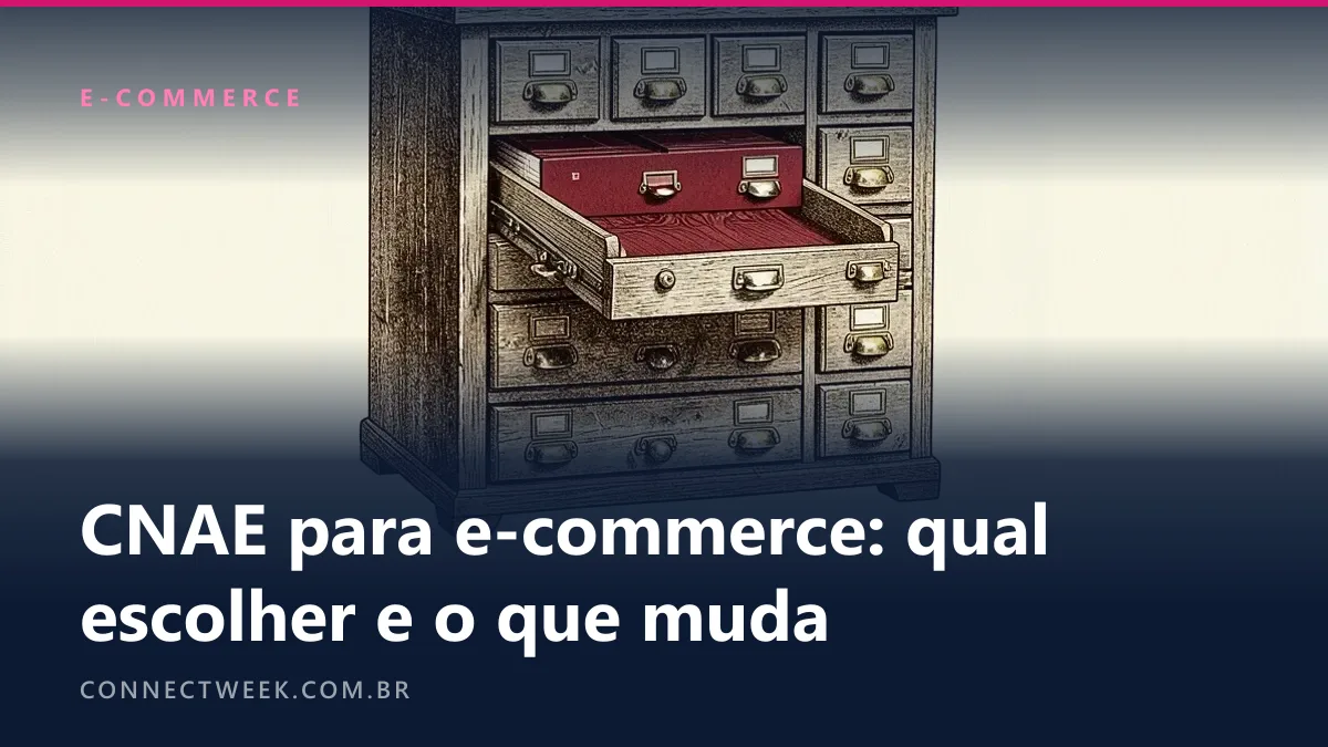 Impressão tipográfica de um fichário de madeira com muitas gavetas, uma delas aberta em vermelho com fichas em branco