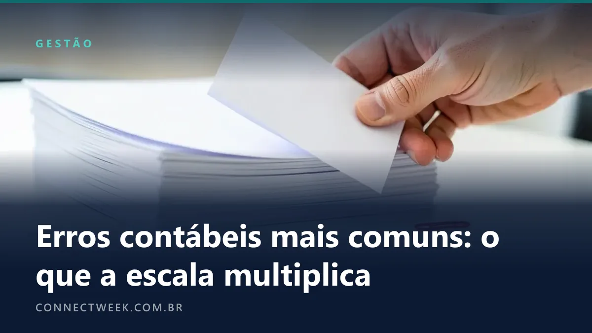 Pilha de formulários idênticos em branco com uma folha torta saindo, mão alcançando para puxá-la