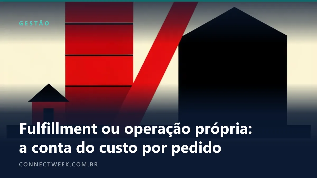 Cartaz construtivista com duas colunas de caixas da mesma altura, uma sobre uma casa pequena e outra sobre um armazém grande