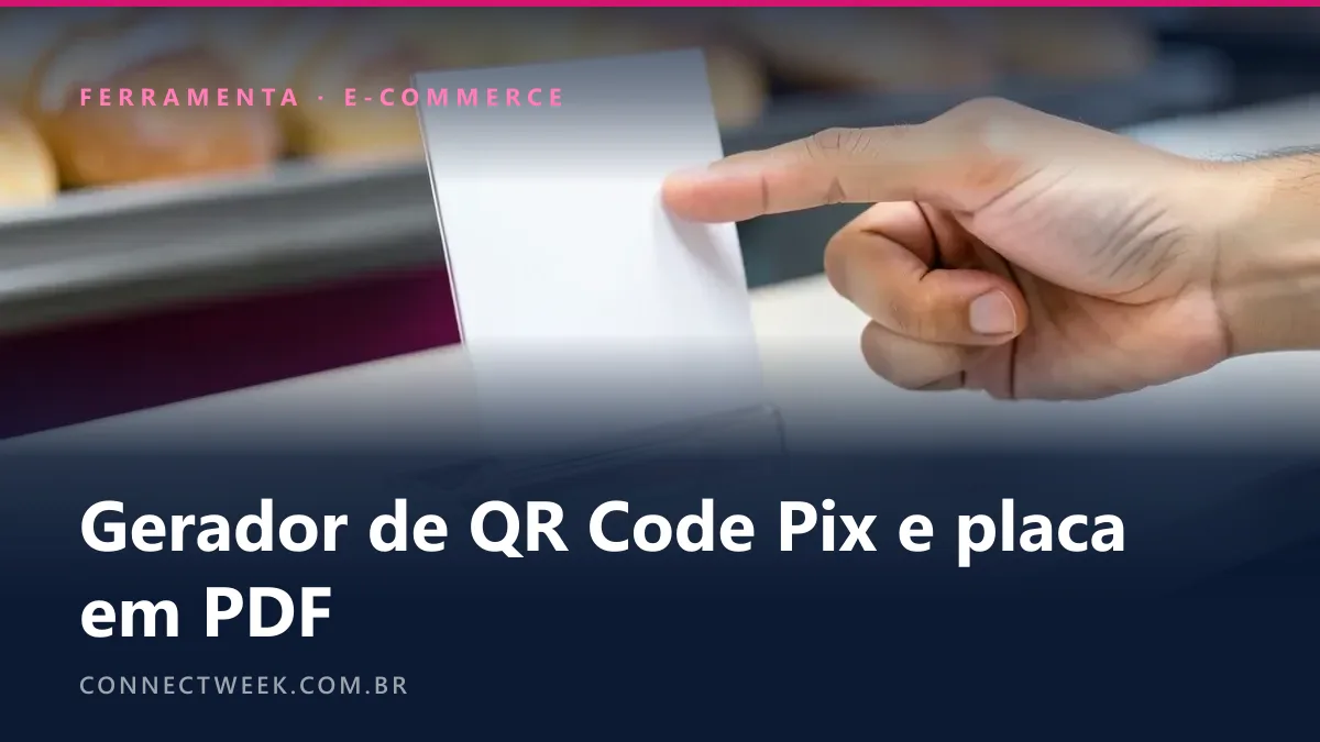 Mão de cliente apontando a câmera do celular para um display de acrílico em branco no balcão de uma padaria