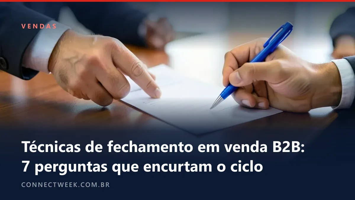 Mão deslizando uma proposta impressa em branco pela mesa de reunião em direção a outra mão com caneta
